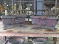 Pair of French Cast Iron Jardinieres