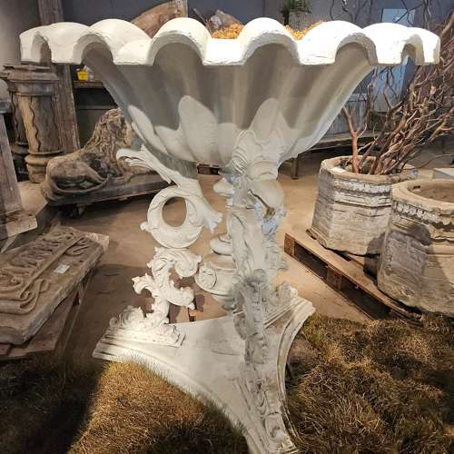 MONUMENTAL PAIR OF AMERICAN CAST IRON URNS