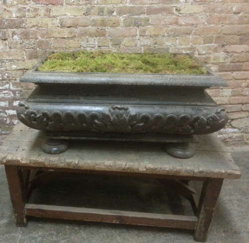 LARGE FRENCH CAST IRON JARDINIERE