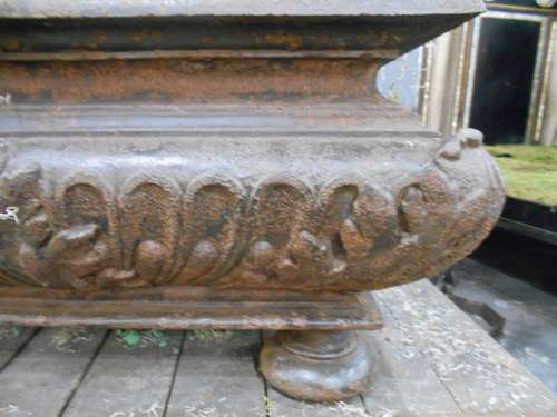 LARGE FRENCH CAST IRON JARDINIERE