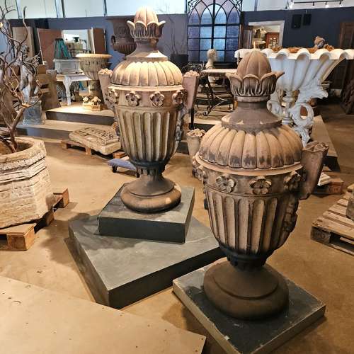 LARGE PAIR OF ITALIAN TERRA COTTA URNS