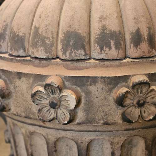 LARGE PAIR OF ITALIAN TERRA COTTA URNS