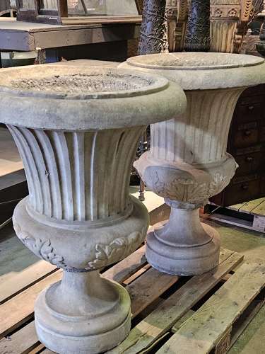ITALIAN MARBLE URNS