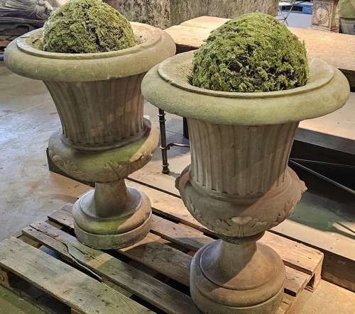 ITALIAN MARBLE URNS