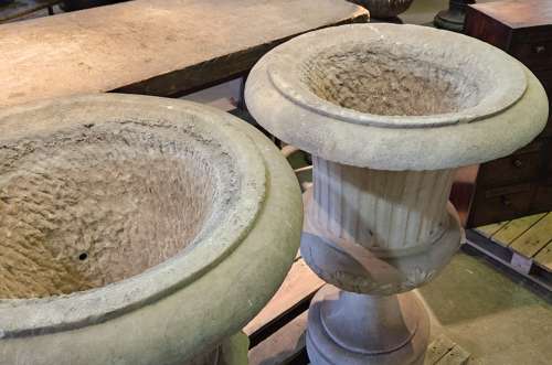 ITALIAN MARBLE URNS
