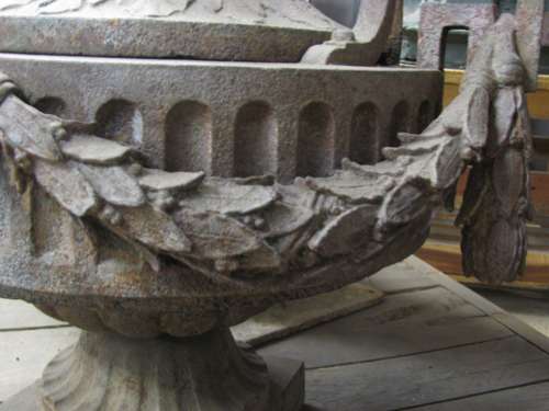 19TH CENTURY FRENCH IRON URN BY DUCEL