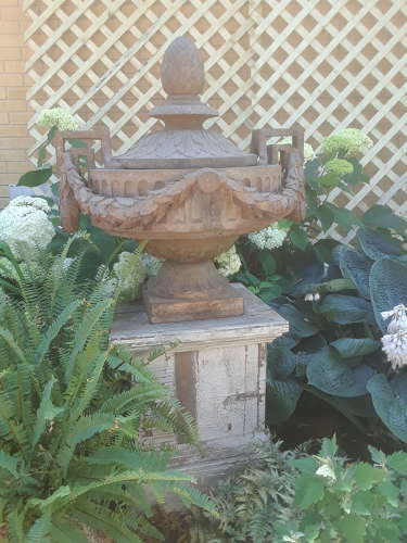 19TH CENTURY FRENCH IRON URN BY DUCEL
