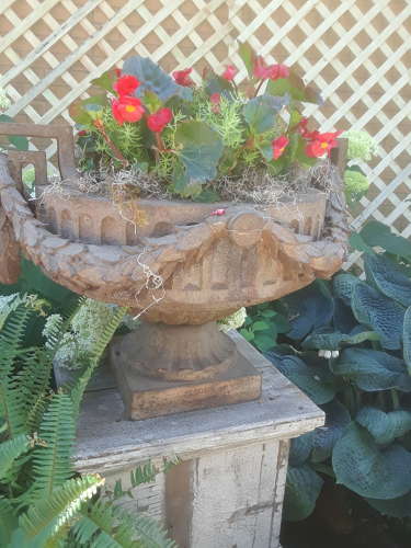 19TH CENTURY FRENCH IRON URN BY DUCEL