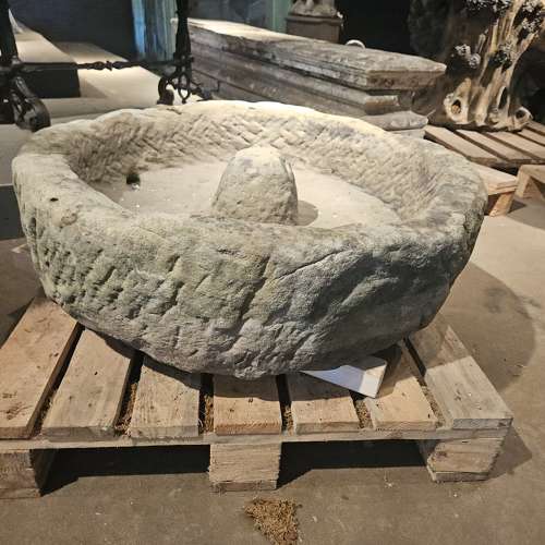 NEAR PAIR OF 19TH CENTURY ROUND TROUGHS