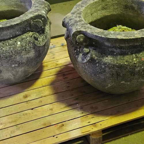 LARGE SCROLL HANDLED PLANTERS