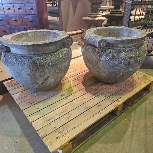 LARGE SCROLL HANDLED PLANTERS