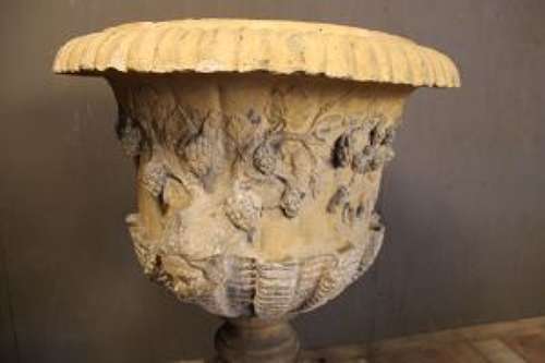 LARGE SCOTTISH TERRACOTTA URN ON BASE