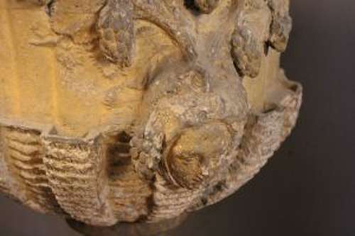 LARGE SCOTTISH TERRACOTTA URN ON BASE