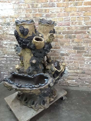 EXCEPTIONALLY LARGE SCOTTISH FIRECLAY PLANTER
