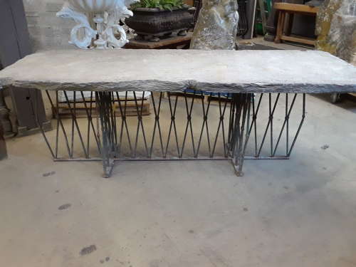 LARGE ITALIAN STONE GARDEN TABLE