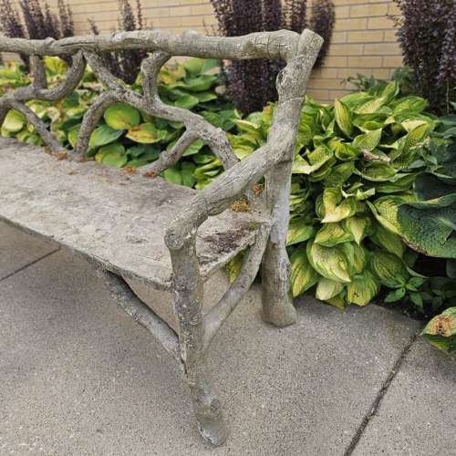 FRENCH FAUX BOIS GARDEN SEAT