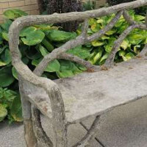 FRENCH FAUX BOIS GARDEN SEAT