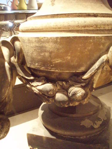 SET OF FOUR ENGLISH STONEWARE FINIALS