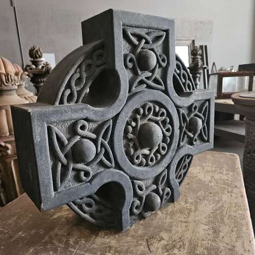 CARVED STONE CELTIC CROSS