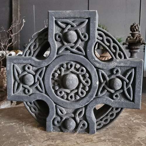 CARVED STONE CELTIC CROSS