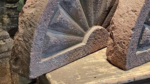 CARVED LUNETTE FORM ARCHITECTURAL ELEMENTS