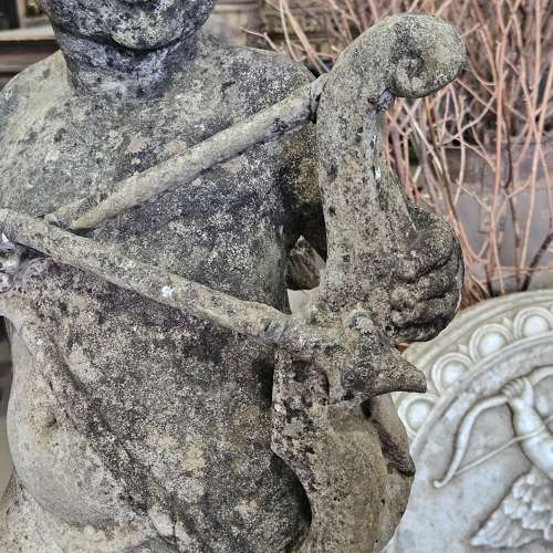 ENGLISH CAST STONE CUPID
