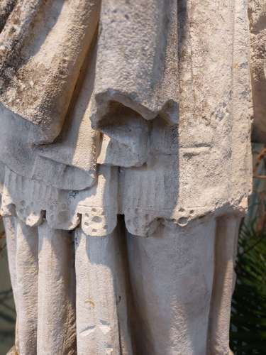 ITALIAN MARBLE STATUE ON PEDESTAL