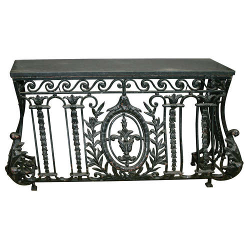 FRENCH CAST IRON BALCONY CONSOLE