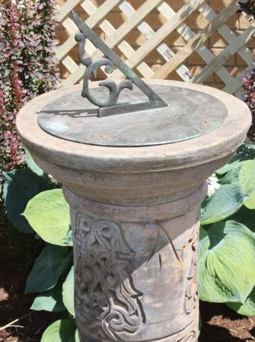 ENGLISH ARTS & CRAFTS FIRECLAY SUNDIAL