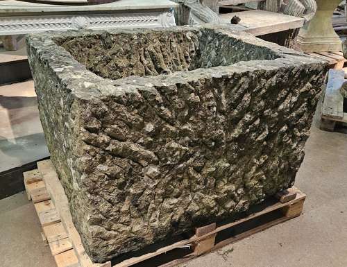 CARVED YORKSTONE TROUGH