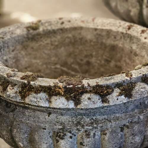 FRENCH CARVED STONE PLANTERS