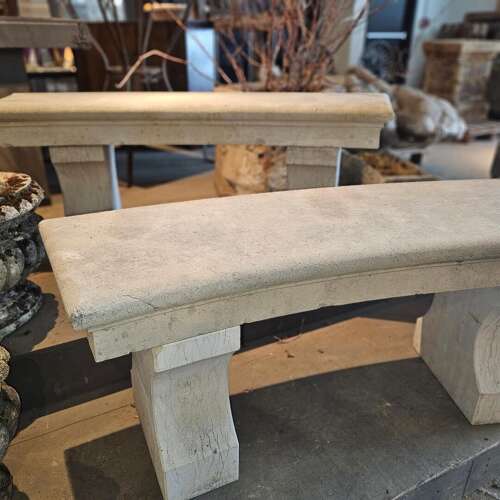 ITALIAN TRAVERTINE  GARDEN BENCHES