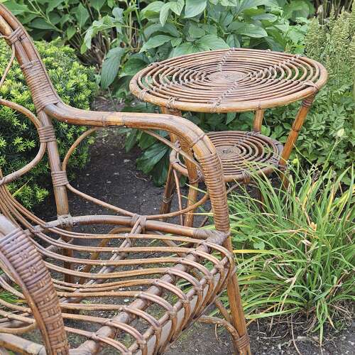 THREE PIECE ITALIAN RIVIERA RATTAN SET