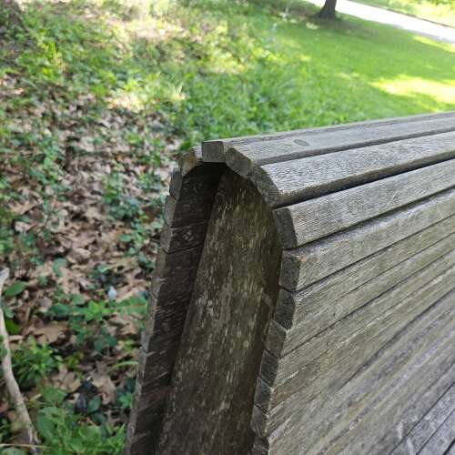 UNIQUE PAIR OF TEAK BENCHES