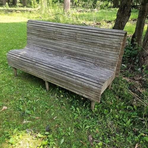 UNIQUE PAIR OF TEAK BENCHES